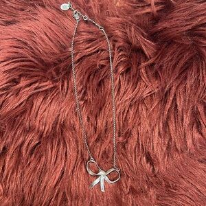 Juicy Couture Signed Silver Ribbon Necklace (Vintage) 🎀